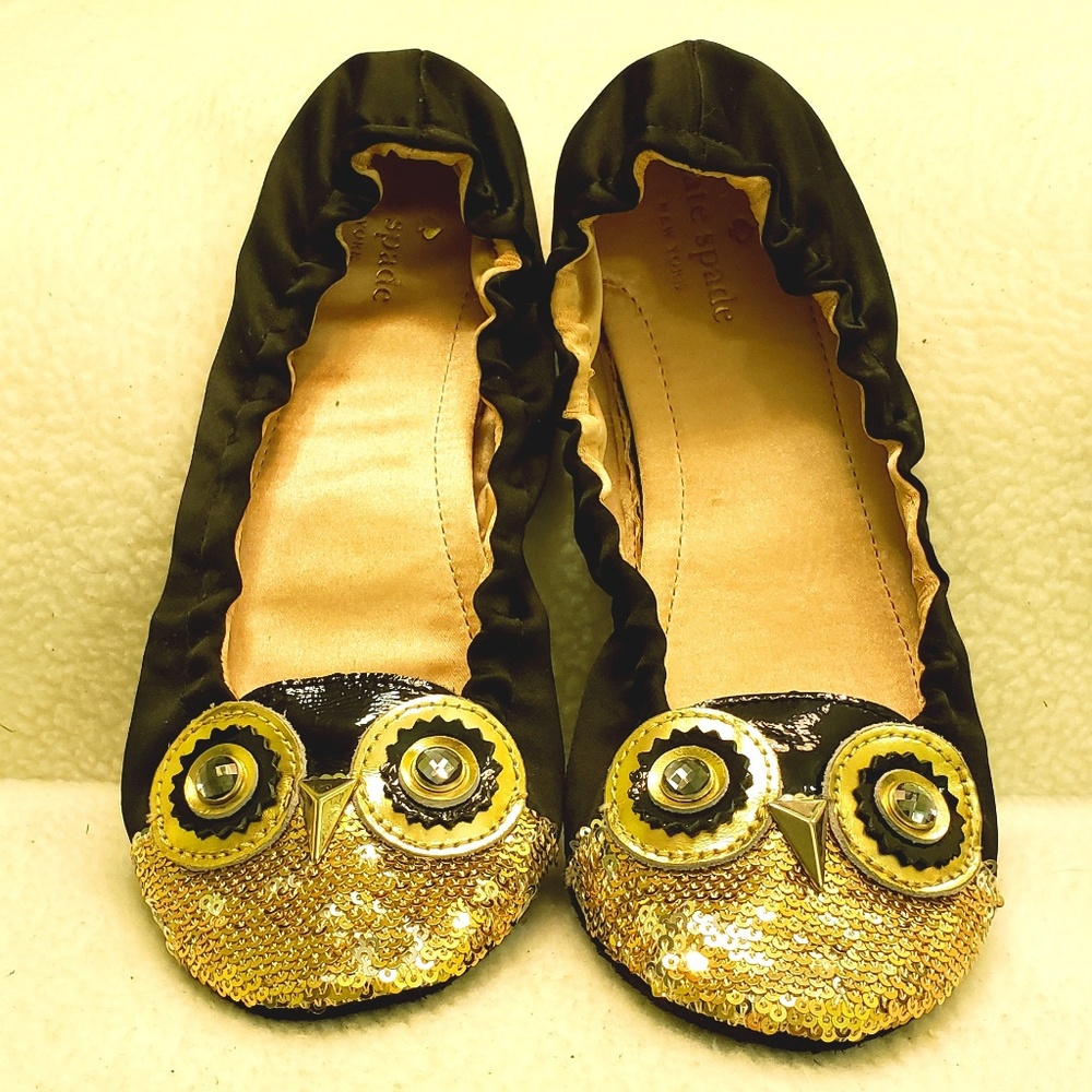 Kate Spade Sequined Owl Slipper
